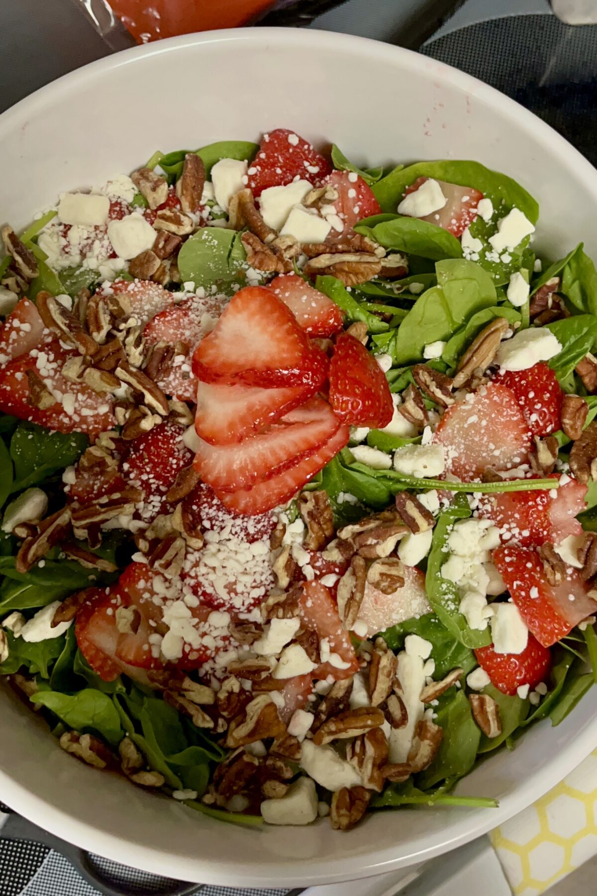 Salad has been made and just need to be toast to mix together or an be left this way tell ready to serve